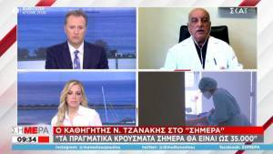 Τζανάκης: Πλασματικός ο αριθμός κρουσμάτων τις τελευταίες ημέρες-40.000-45.000 τα πραγματικά
