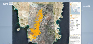 Φωτιά στην Κερατέα: Δορυφορική εικόνα αποτυπώνει την καταστροφή