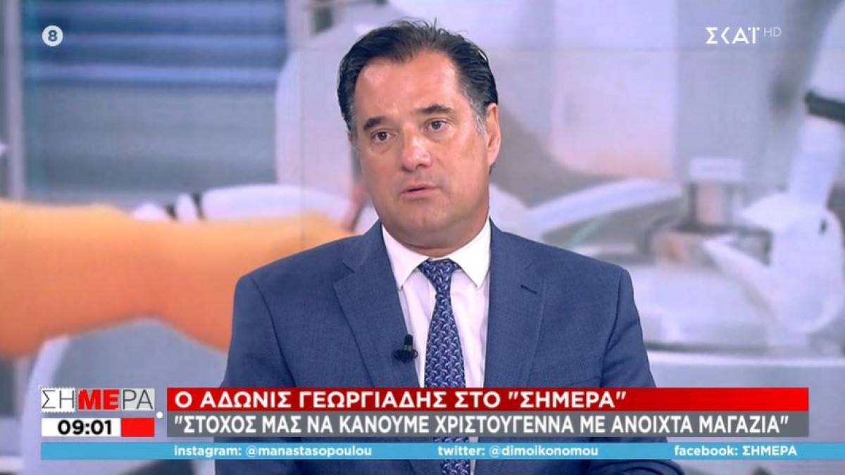 Γεωργιάδης: Δεν υπάρχει περίπτωση να κλείσει η αγορά τα Χριστούγεννα