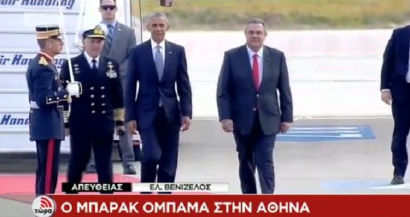 Καμμένος: Μήνυμα εξόδου από την κρίση η παρουσία Ομπάμα