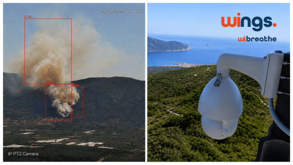 Wings: Με τεχνολογία ΑΙ και 5G η πυρανίχνευση σε περιοχές του Δήμου Τροιζηνίας-Μεθάνων