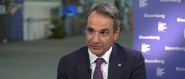 Ο Μητσοτάκης στο Bloomberg για το πλαφόν στο φυσικό αέριο