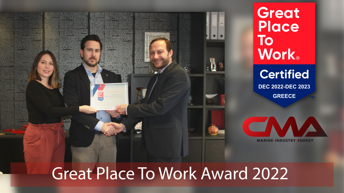Η CMA D. ARGOUDELIS &amp; CO S.A. λαμβάνει την πιστοποίηση Great Place to Work