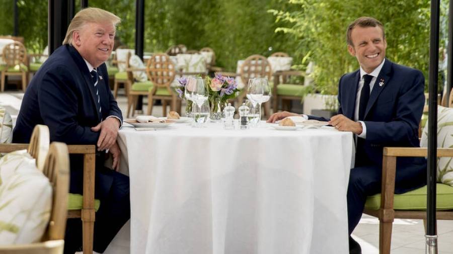 G7: «Σημεία σύγκλισης» μεταξύ Μακρόν και Τραμπ