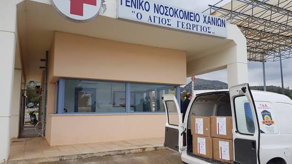 Συνεταιριστική Τράπεζα Χανίων: Προσφορά υγειονομικού υλικού στο Νοσοκομείο Χανίων