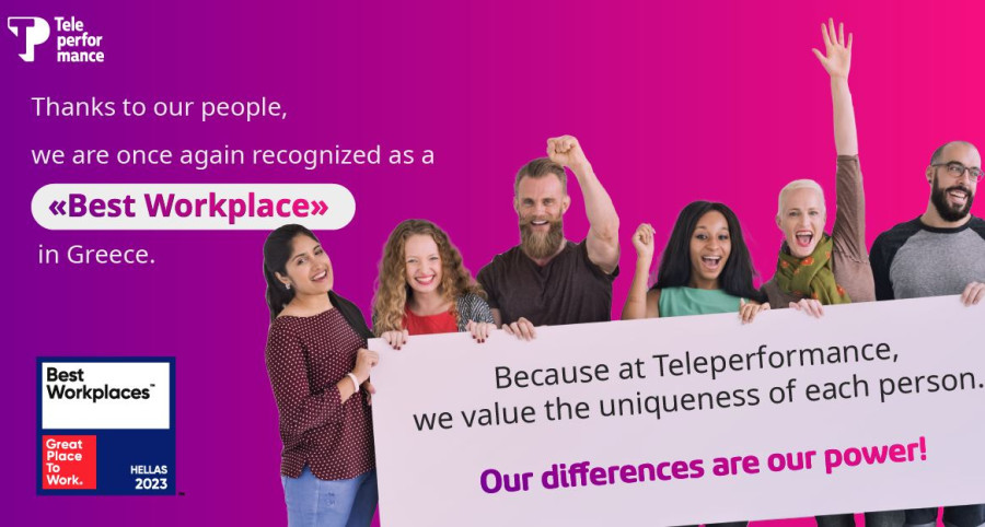 Teleperformance Greece: Τιμάται με τη διάκριση Best Workplaces TM Hellas 2023