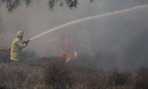 Φωτιά στη Σαλαμίνα- Εστάλη 112- Ανετράπη πυροσβεστικό, δύο ελαφρά τραυματίες