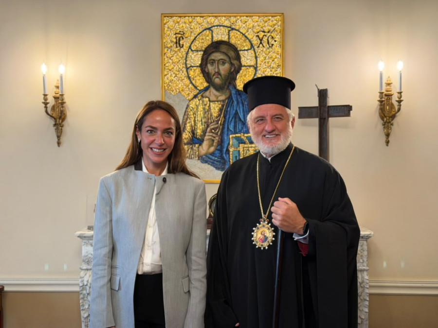 Μιχαηλίδου: Δυνατότητες σύμπραξης εξετάστηκαν στη συνάντηση με τον Αρχιεπίσκοπο Αμερικής Ελπιδοφόρο