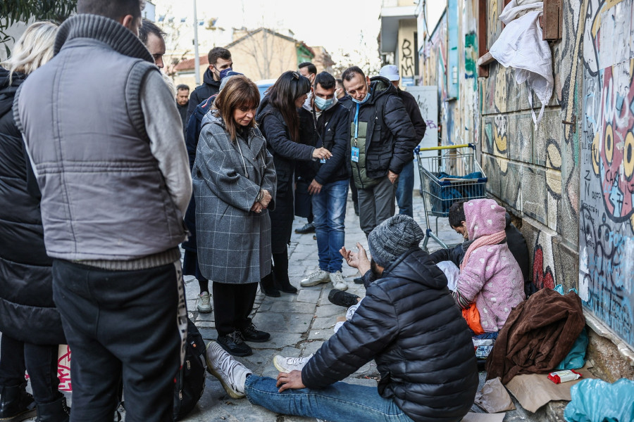 Στη δράση της ομάδας Streetwork του ΟΚΑΝΑ η Κατερίνα Σακελλαροπούλου