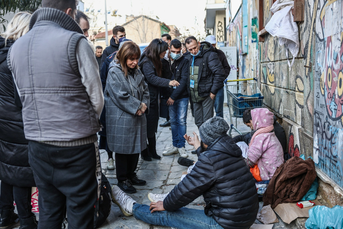 Στη δράση της ομάδας Streetwork του ΟΚΑΝΑ η Κατερίνα Σακελλαροπούλου