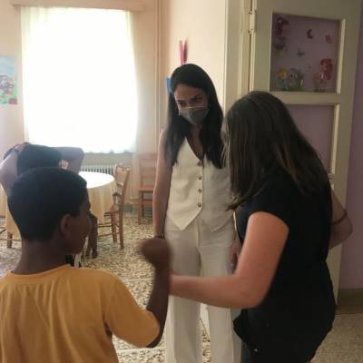 Επίσκεψη της Δόμνας Μιχαηλίδου στην Παιδόπολη «Άγιος Ανδρέας»