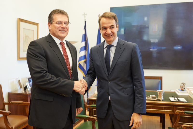 Για την ενεργειακή πολιτική συζήτησαν Μητσοτάκης-Σέφτσοβιτς