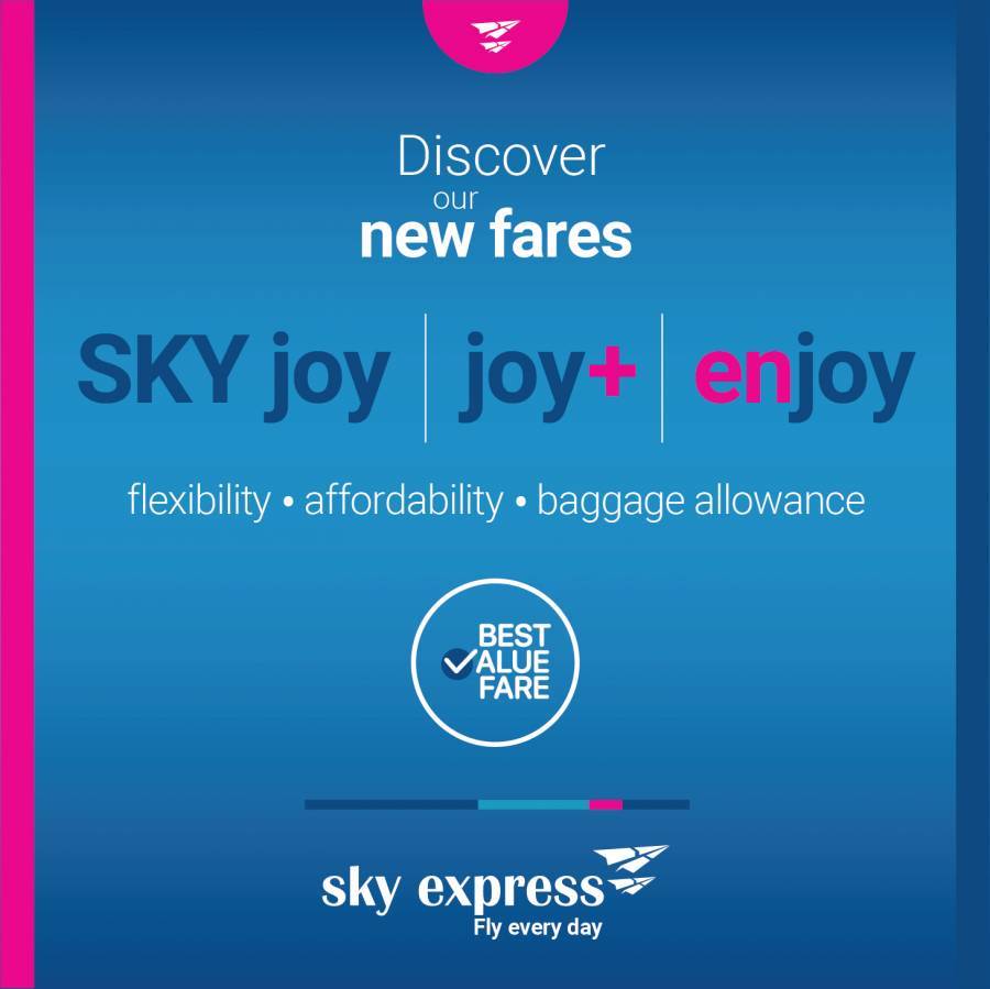 SKY express: Νέοι ναύλοι και ευέλικτες υπηρεσίες