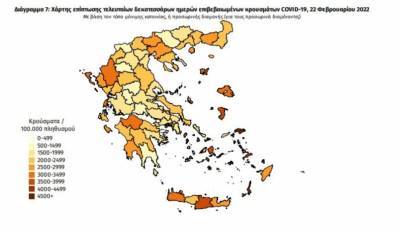 Διασπορά κρουσμάτων: 7.112 στην Αττική, 1.900 στη Θεσσαλονίκη
