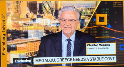 Μεγάλου στο Bloomberg: Η Ελλάδα χρειάζεται σταθερή κυβέρνηση
