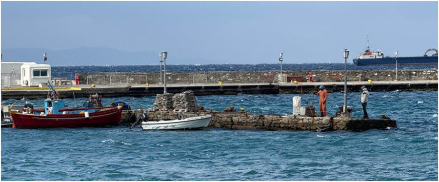 Πώς προχωρούν τα έργα αποκατάστασης στις λιμενικές εγκαταστάσεις της Μυκόνου