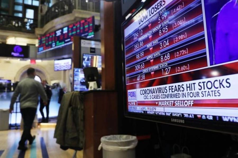 Συνετρίβη η Wall Street– «Βουτιά» 12,93% για τον Dow Jones
