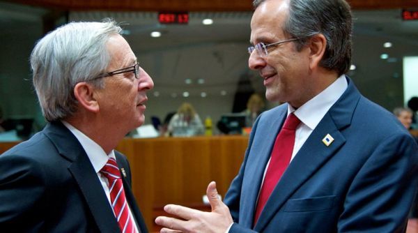Στενές επαφές Σαμαρά με Γιουνκέρ και Μέρκελ για το ελληνικό πρόγραμμα