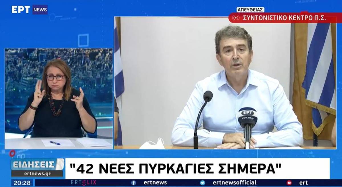 Χρυσοχοΐδης για φωτιά στα Βίλια: Eίμαστε όλοι σε επιφυλακή