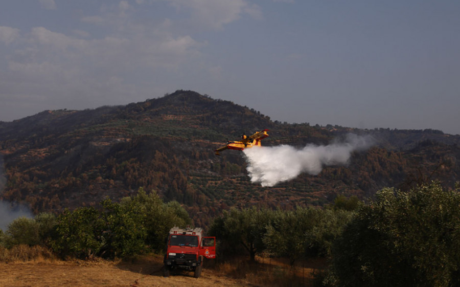 Ολονύχτια μάχη με τις φλόγες στην Ηλεία- Εκκενώθηκαν τρεις οικισμοί