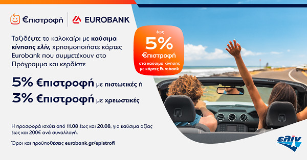Έως 5% €πιστροφή επιλέγοντας καύσιμα ελίν