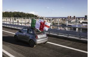 Τα εγκαίνια της νέας γέφυρας στη Γένοβα , που είχε καταρρεύσει το 2018, έκανε το ηλεκτρικό FIAT 500
