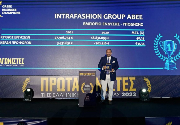 Για τις οικονομικές του επιδόσεις διακρίθηκε ξανά ο Όμιλος Intrafashion