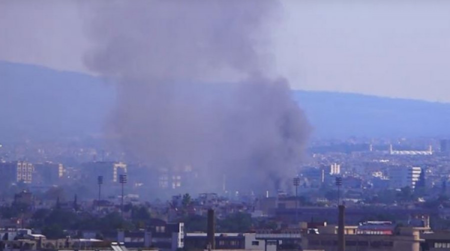 Πυρκαγιά στον Βοτανικό στη δομή φιλοξενίας προσφύγων