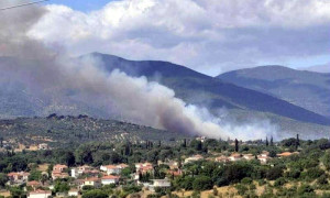 Σε εξέλιξη μεγάλη πυρκαγιά στη Χίο - Εκκενώθηκαν οικισμοί