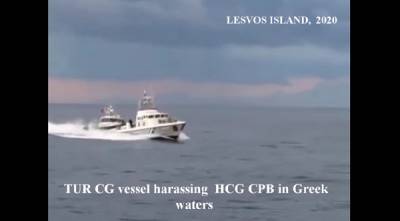 Καρέ-καρέ η παρενόχληση των τουρκικών ακταιωρών σε ελληνικά σκάφη (video)