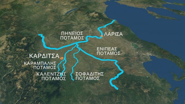 Άλλαξε ο χάρτης της Θεσσαλίας- Συναντήθηκαν πέντε ποτάμια