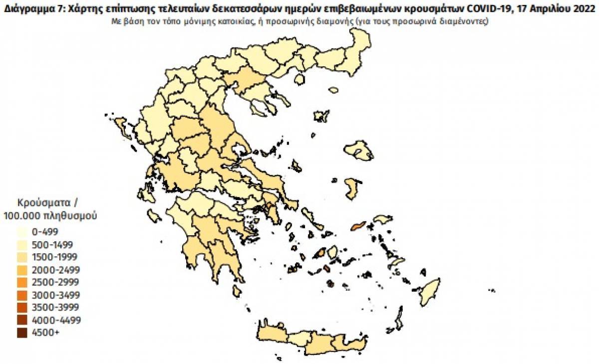 Διασπορά κρουσμάτων: 2.489 στην Αττική, 655 στη Θεσσαλονίκη