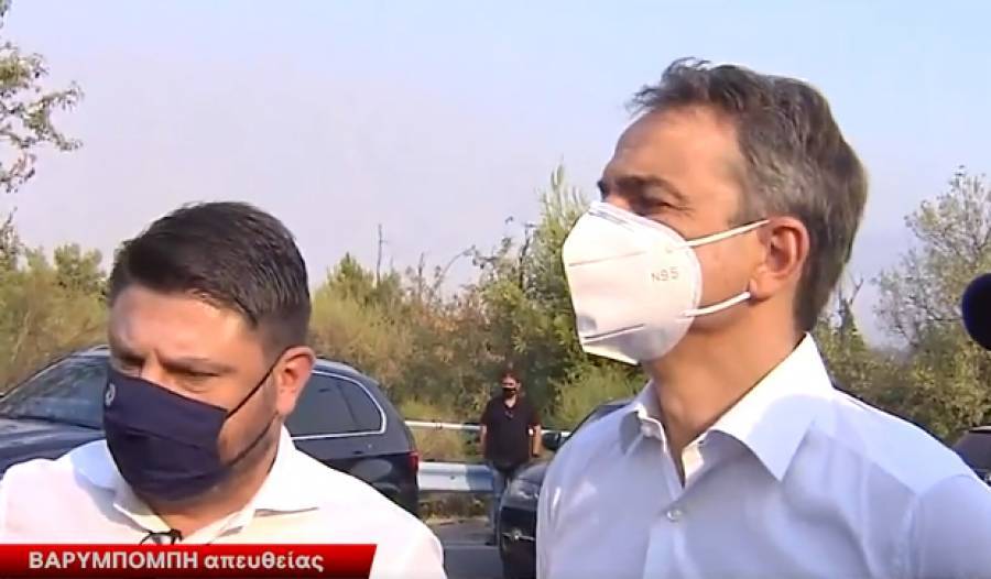 Μητσοτάκης από Βαρυμπόμπη: Δεν χάσαμε ανθρώπους– Τα σπίτια θα ξαναχτιστούν