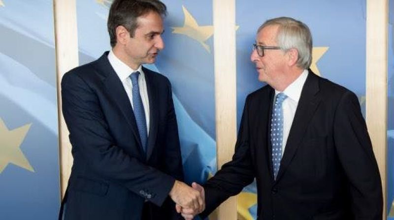 Συνάντηση Μητσοτάκη - Γιούνκερ στις Βρυξέλλες