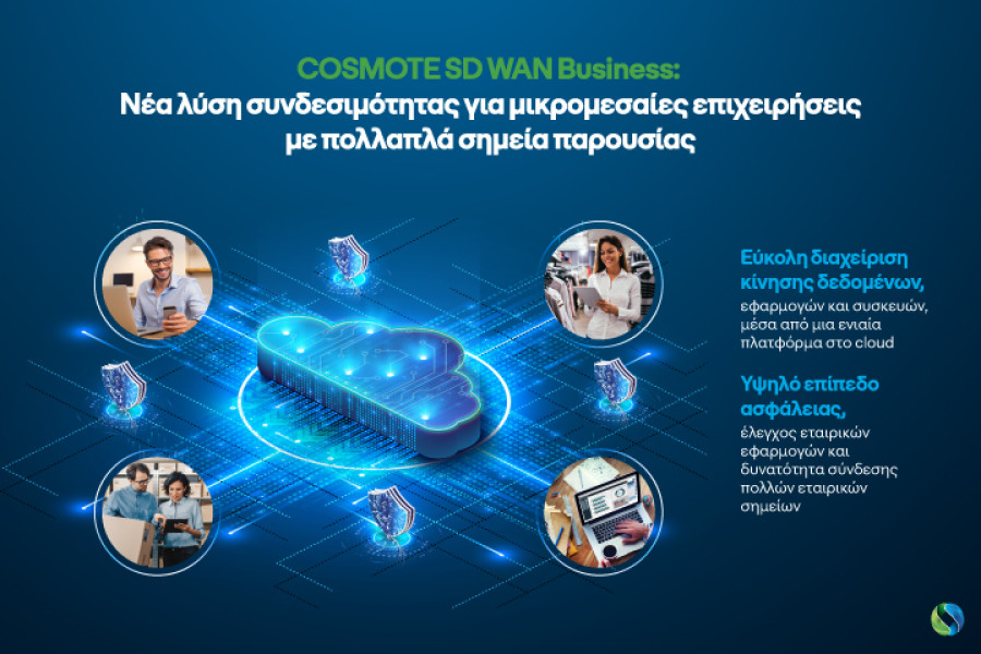 COSMOTE SD WAN Business: Νέα λύση συνδεσιμότητας για μικρομεσαίες επιχειρήσεις
