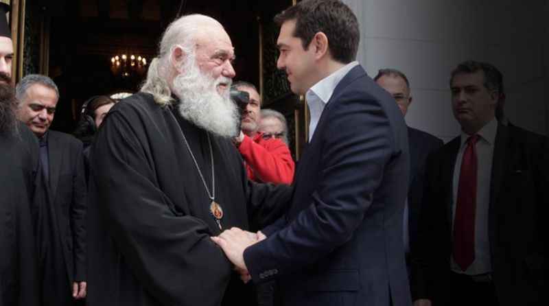 Συνάντηση του πρωθυπουργού με τον αρχιεπίσκοπο Ιερώνυμο