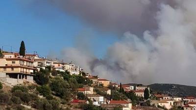 Δύο τα ενεργά μέτωπα της πυρκαγιάς στη Μάνη