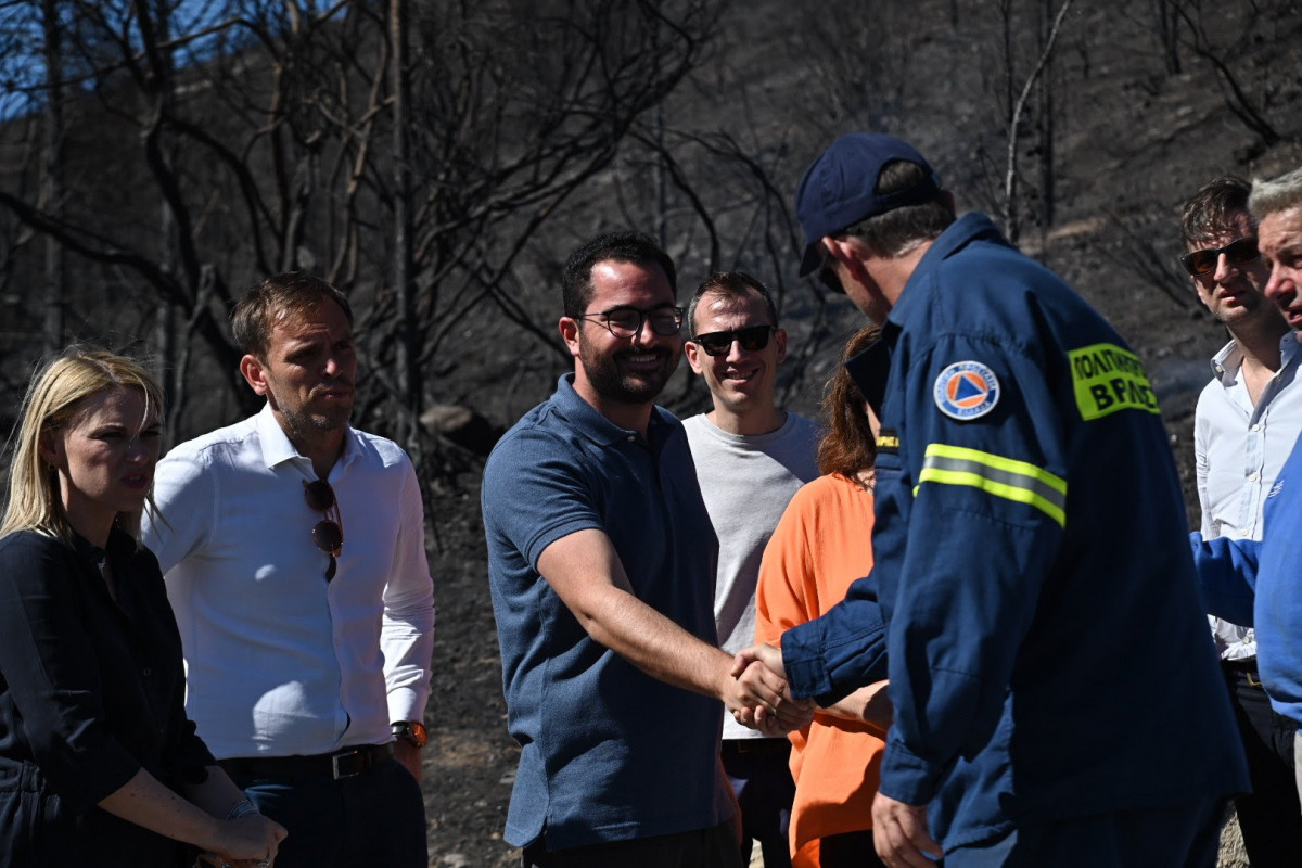 Κλιμάκιο του ΠΑΣΟΚ στις καμένες περιοχές της Πεντέλης