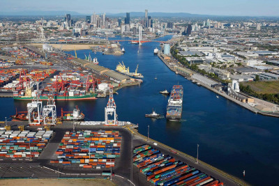 Το λιμάνι της Μελβούρνης καταγράφει μειωμένη διακίνηση εμπορευματοκιβωτίων