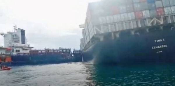 Ελληνόκτητο boxship συγκρούστηκε με ιρανικό πλοίο κοντά στην Ινδονησία (video)