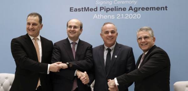 Υπουργοί Ενέργειας Ελλάδας- Κύπρου- Ισραήλ: Δεσμεύονται για προώθηση του EastMed
