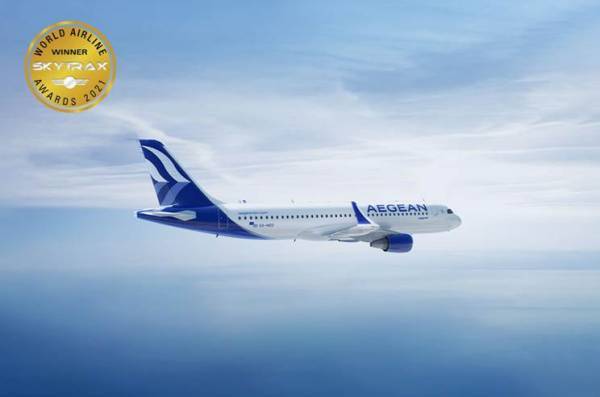 AEGEAN: Διακρίσεις στα βραβεία επιβατών Skytrax World Airline Awards 2021
