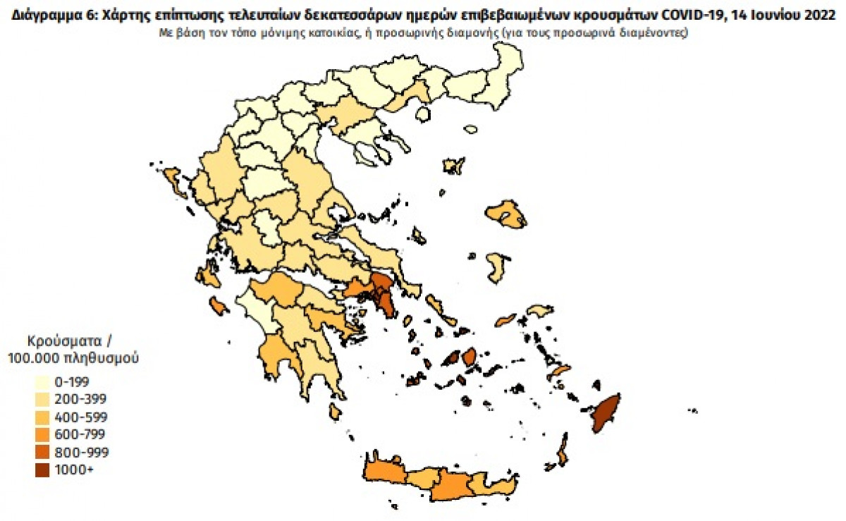 Διασπορά κρουσμάτων: 5.334 στην Αττική, 417 στη Θεσσαλονίκη