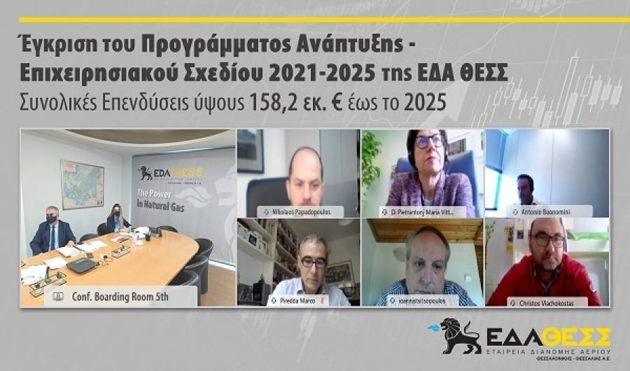ΕΔΑ ΘΕΣΣ: Εγκρίθηκε το Πρόγραμμα Ανάπτυξης 2021-2025 στη ΡΑΕ