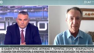 Τούντας: Ο κορονοϊός είναι μεταδοτικός όσο και η ανεμοβλογιά