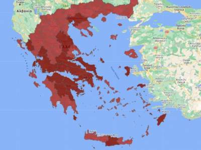 Ποιες περιοχές μπαίνουν στο «βαθύ κόκκινο»- Ο νέος επιδημιολογικός χάρτης