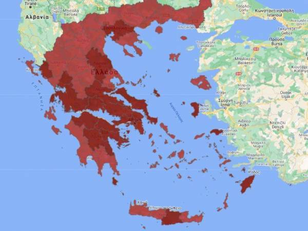 Ποιες περιοχές μπαίνουν στο «βαθύ κόκκινο»- Ο νέος επιδημιολογικός χάρτης