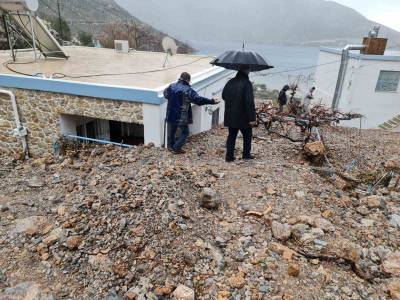 Σε κατάσταση εκτάκτου ανάγκης ο Δήμος Καλυμνίων-Τεράστιες καταστροφές απ&#039;την κακοκαιρία