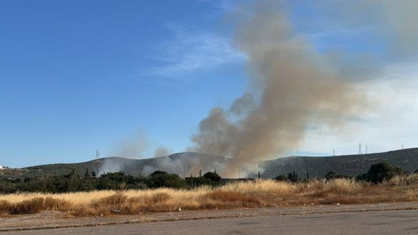 Φωτιά στην Κερατέα – Επιχειρούν πάνω από 60 πυροσβέστες