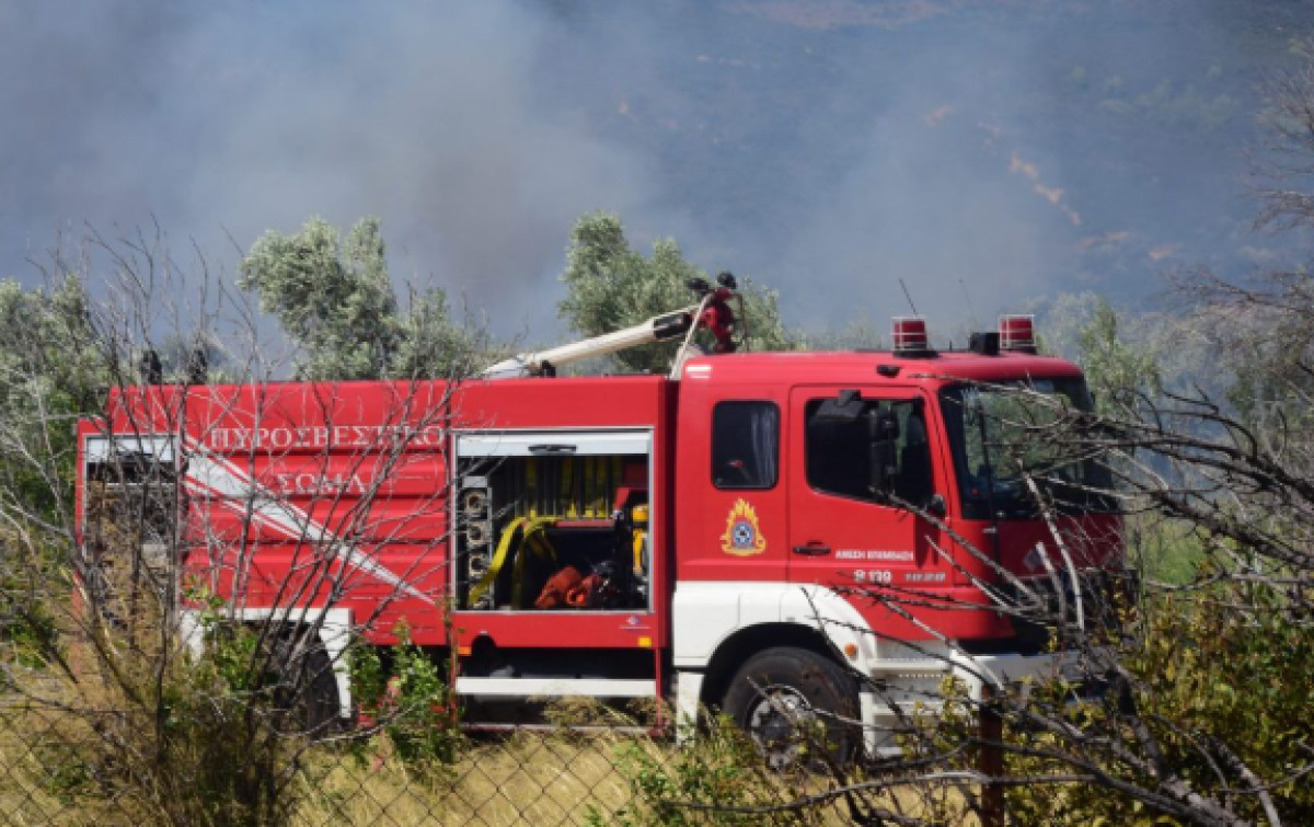 Φωτιά στο Μαρκόπουλο - Επιχειρούν μεγάλες πυροσβεστικές δυνάμεις